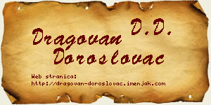 Dragovan Doroslovac vizit kartica